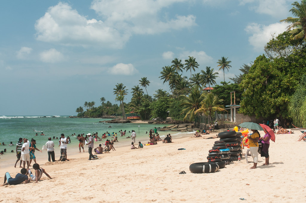 Polhena Beach on a busy Sunday