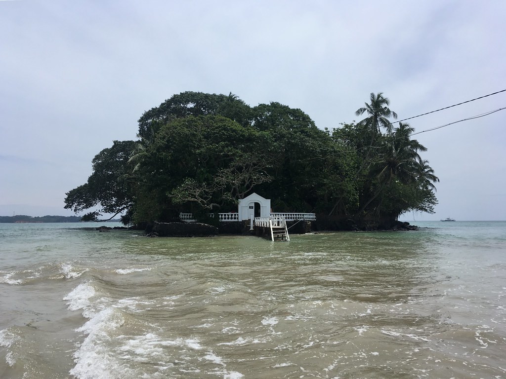 A small islet off Weligama Beach